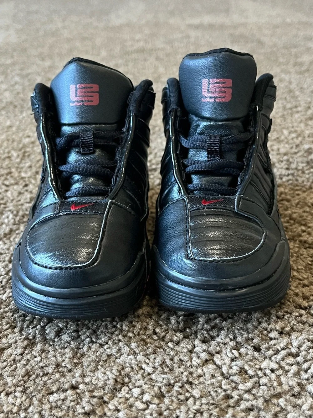Nike Black Sneakers with Red Accents